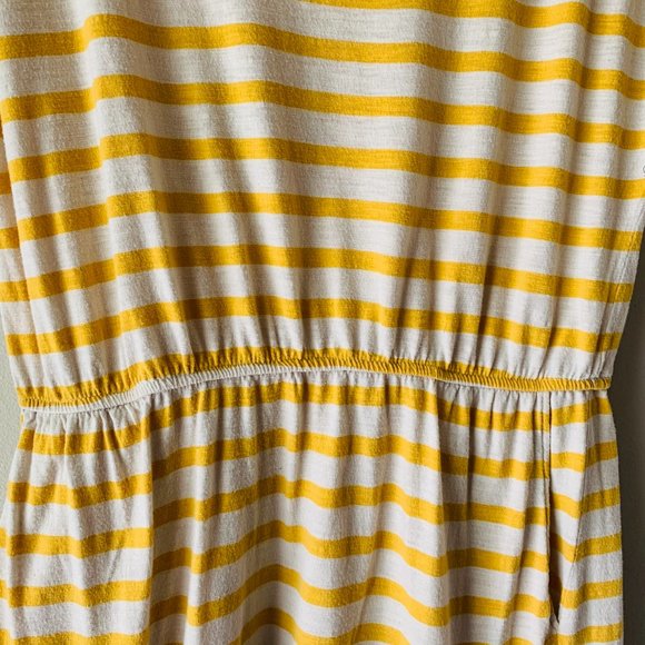 🇪🇸 ZARA jersey summer dress yellow stripes size M - Picture 3 of 10